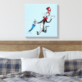 セウス博士 |帽子傘の中の猫 キャンバスプリント (インサイチュ (寝室))