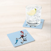 セウス博士 |帽子傘の中の猫 スクエアペーパーコースター (インサイチュ)