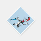 セウス博士 |帽子傘の中の猫 スタンダードカクテルナプキン (角)