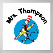 セウス博士 |帽子名前をカスタムするの猫 ポスター (正面)