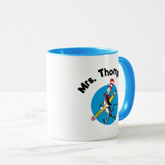 セウス博士 |帽子名前をカスタムするの猫 マグカップ (正面右)