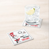 セウス博士 |帽子誕生日の猫 スクエアペーパーコースター (インサイチュ)