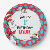 セウス博士 |帽子誕生日の猫 ペーパープレート (正面)