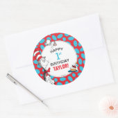 セウス博士 |帽子誕生日の猫 ラウンドシール (封筒)