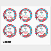 セウス博士 |帽子誕生日の猫 ラウンドシール (シート)