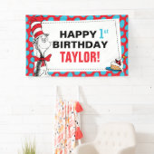 セウス博士 |帽子誕生日の猫 横断幕 (インサイチュ)