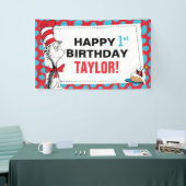 セウス博士 |帽子誕生日の猫 横断幕 (トレードショー)