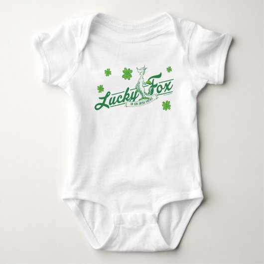 セウス博士 |彼のアイリッシュソックスの幸運なキツネ ベビーボディスーツ (正面)