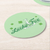 セウス博士 |彼のアイリッシュソックスの幸運なキツネ ラウンドペーパーコースター (アングル)