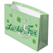 セウス博士 |彼のアイリッシュソックスの幸運なキツネ ラージペーパーバッグ (裏面アングル)