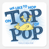 セウス博士 |我々は上に飛ぶのが好きポップ・アートの スクエアシール (正面)