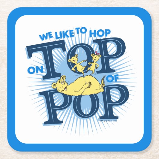 セウス博士 |我々は上に飛ぶのが好きポップ・アートの スクエアペーパーコースター (正面)