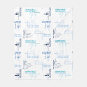 セウス博士 |父の日の引用文パターン フリースブランケット (正面)