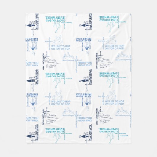 セウス博士 |父の日の引用文パターン フリースブランケット (正面)