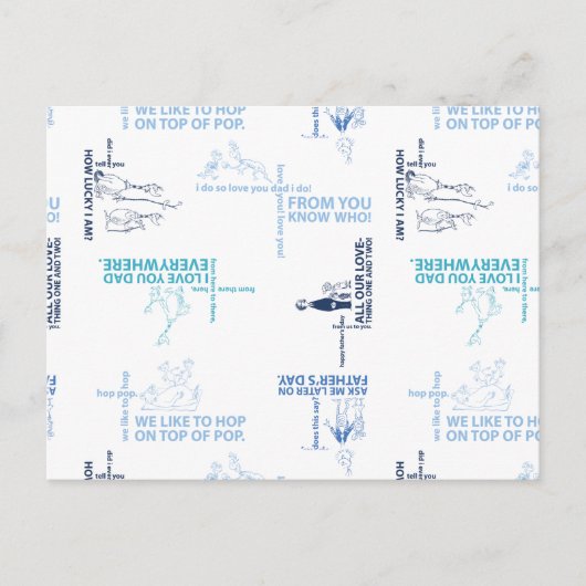 セウス博士 |父の日の引用文パターン ポストカード (正面)