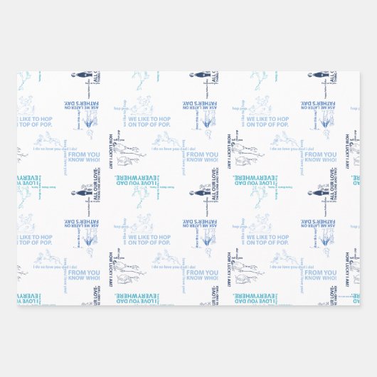 セウス博士 |父の日の引用文パターン ラッピングペーパーシート (正面3)