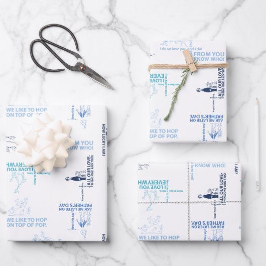 セウス博士 |父の日の引用文パターン ラッピングペーパーシート (正面)