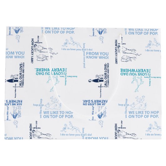 セウス博士 |父の日の引用文パターン ラージペーパーバッグ (裏面)