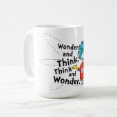 セウス博士 疑問に思|と考え。考え疑問に思. コーヒーマグカップ (正面左)