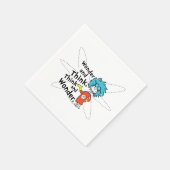 セウス博士 疑問に思|と考え。考え疑問に思. スタンダードカクテルナプキン (角)