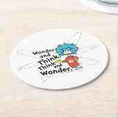 セウス博士 疑問に思|と考え。考え疑問に思. ラウンドペーパーコースター (アングル)