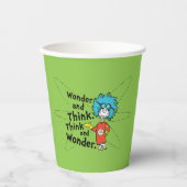 セウス博士 疑問に思|と考え。考え疑問に思. 紙コップ (正面)