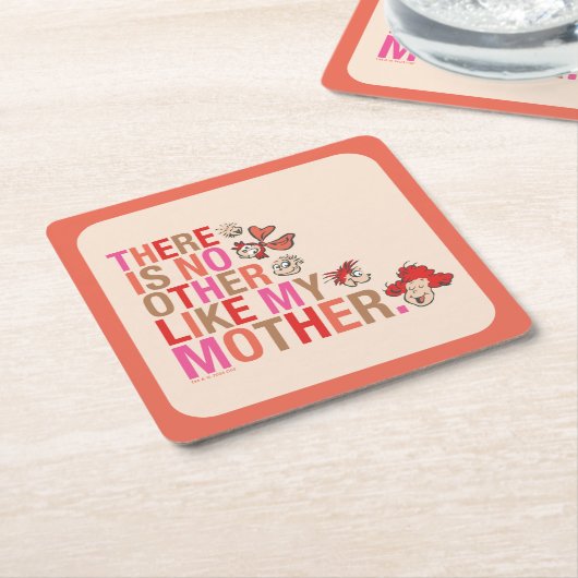 セウス博士 |私の母のような他の存在はない スクエアペーパーコースター (アングル)