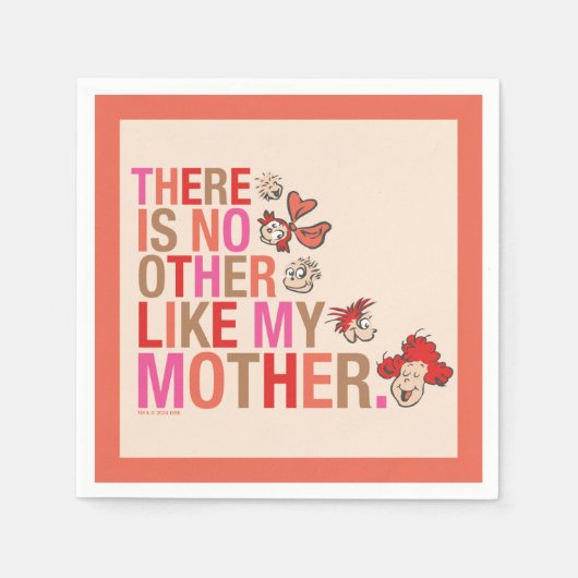 セウス博士 |私の母のような他の存在はない スタンダードカクテルナプキン (正面)