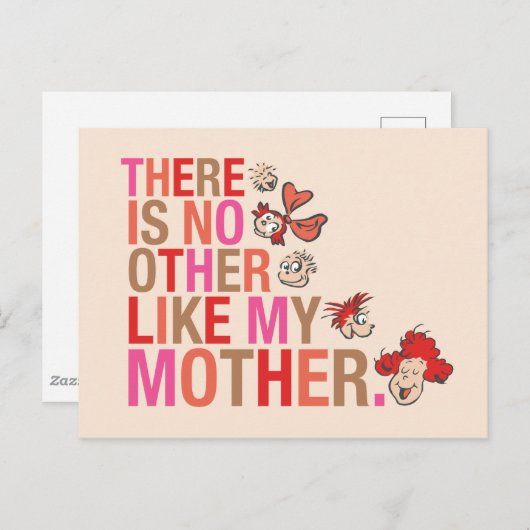 セウス博士 |私の母のような他の存在はない ポストカード (正面/裏面)