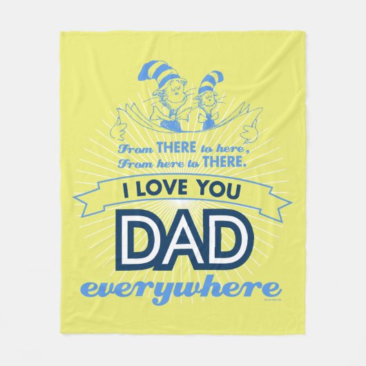 セウス博士 |私は何処でもあなたを愛するパパ フリースブランケット (正面)