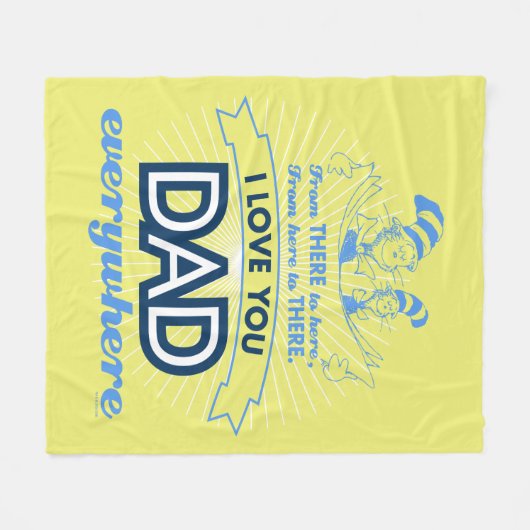 セウス博士 |私は何処でもあなたを愛するパパ フリースブランケット (正面(横))