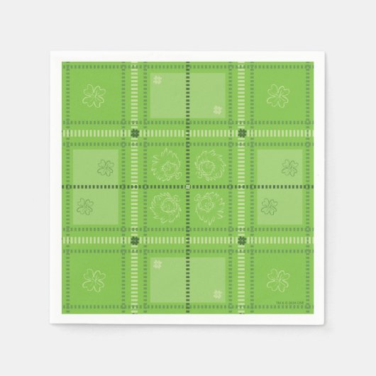 セウス博士 |聖パトリックの日取り柄 スタンダードカクテルナプキン (正面)