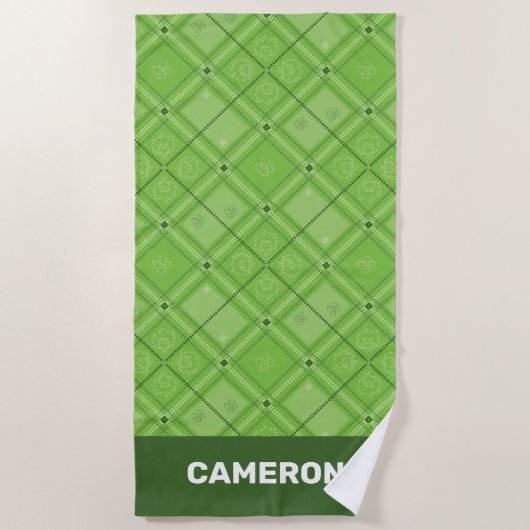 セウス博士 |聖パトリックの日取り柄 ビーチタオル (正面)