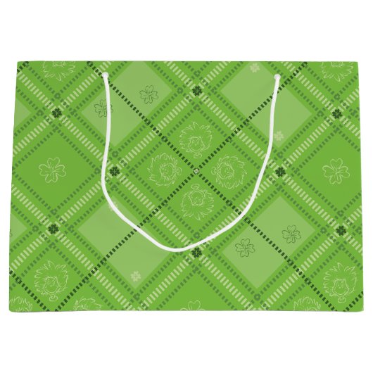 セウス博士 |聖パトリックの日取り柄 ラージペーパーバッグ (正面)