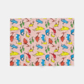 セウス博士 |魚1匹2匹の魚 フリースブランケット (正面(横))