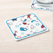 セウス博士 | 1魚2つ星の魚 スクエアペーパーコースター (アングル)