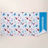 セウス博士 | 1魚2つ星の魚 ビーチタオル (正面)