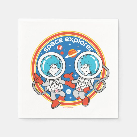 セウス博士 | Cadet One Cadet Two宇宙エクスプローラ スタンダードカクテルナプキン (正面)