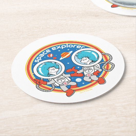 セウス博士 | Cadet One Cadet Two宇宙エクスプローラ ラウンドペーパーコースター (アングル)
