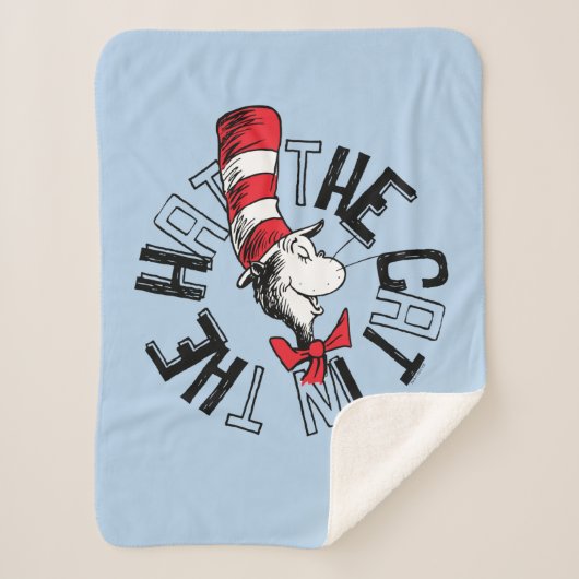 セウス博士 | Cat in the Hat Round Art シェルパブランケット (正面)
