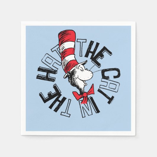 セウス博士 | Cat in the Hat Round Art スタンダードカクテルナプキン (正面)