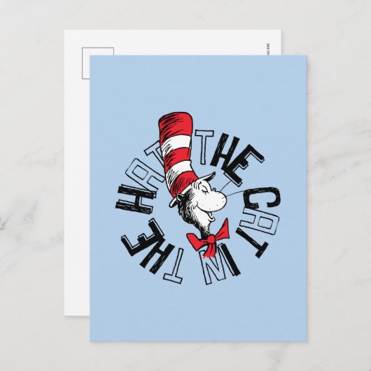 セウス博士 | Cat in the Hat Round Art ポストカード (正面/裏面)