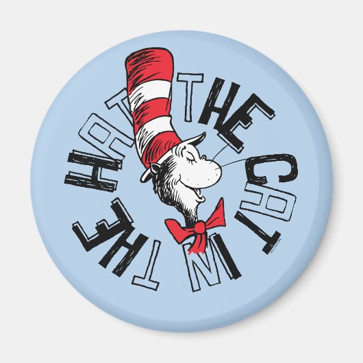 セウス博士 | Cat in the Hat Round Art マグネット (正面)
