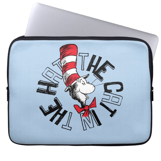セウス博士 | Cat in the Hat Round Art ラップトップスリーブ (正面)