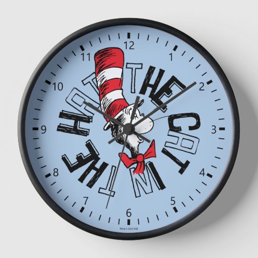 セウス博士 | Cat in the Hat Round Art 壁時計 (正面)