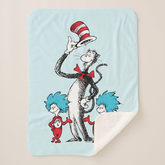 セウス博士 | Cat in the Hat, Thing One & Thing Two シェルパブランケット (正面)