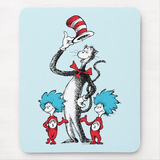 セウス博士 | Cat in the Hat, Thing One & Thing Two マウスパッド (正面)