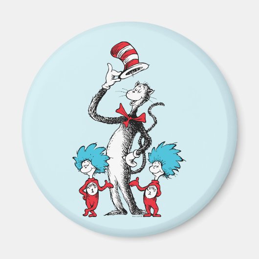セウス博士 | Cat in the Hat, Thing One & Thing Two マグネット (正面)