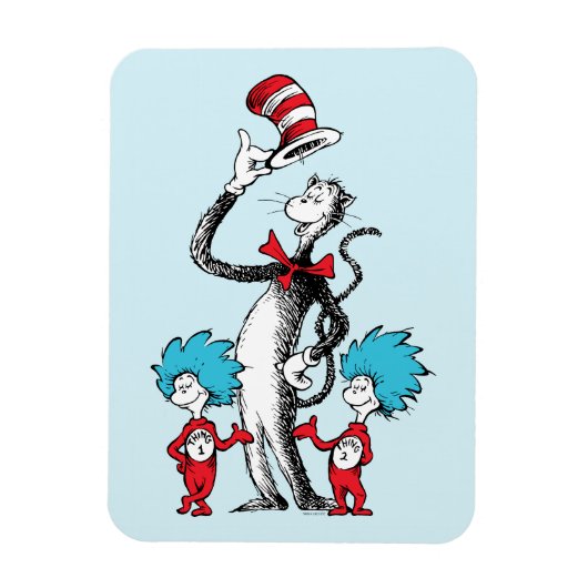 セウス博士 | Cat in the Hat, Thing One & Thing Two マグネット (縦)