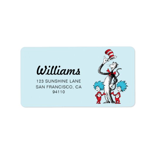 セウス博士 | Cat in the Hat, Thing One & Thing Two ラベル (正面)